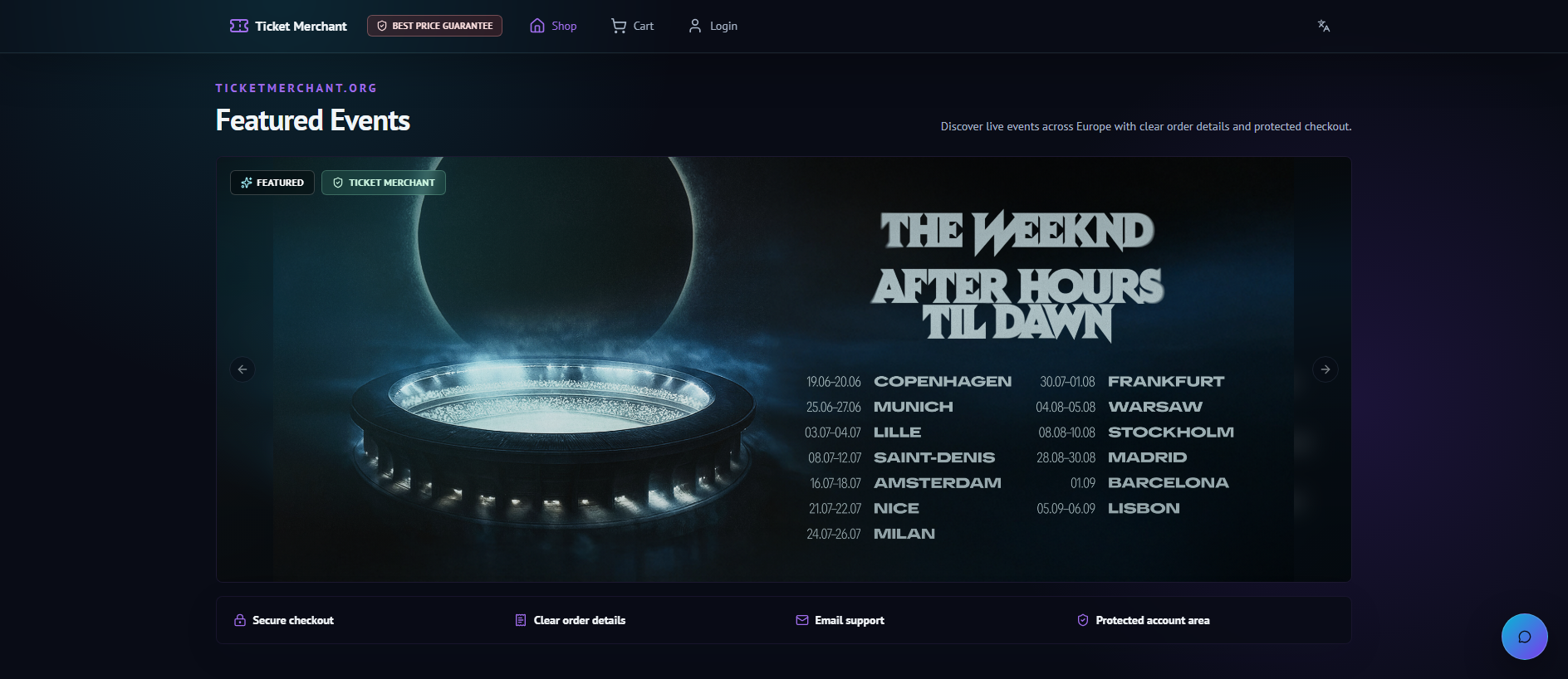 Screenshot of ticketmerchant.org
