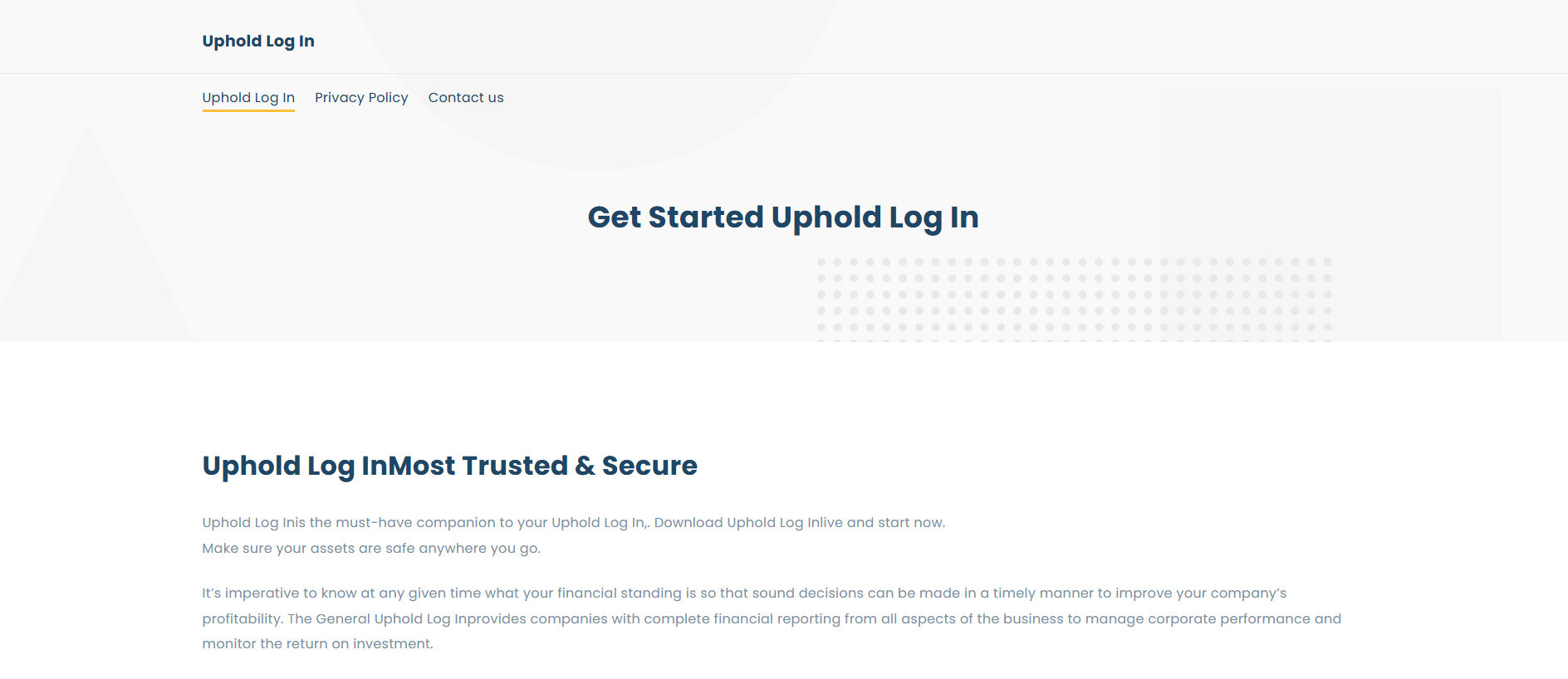 Stored capture of uphold-log-in.com