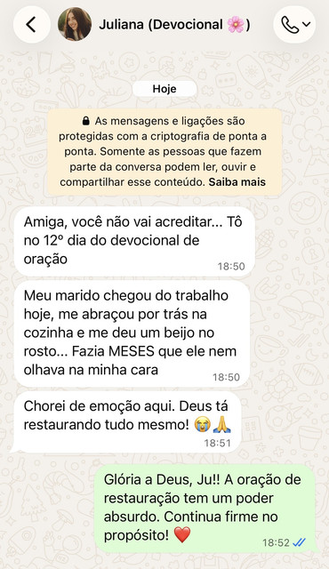 Print de WhatsApp - depoimento 2