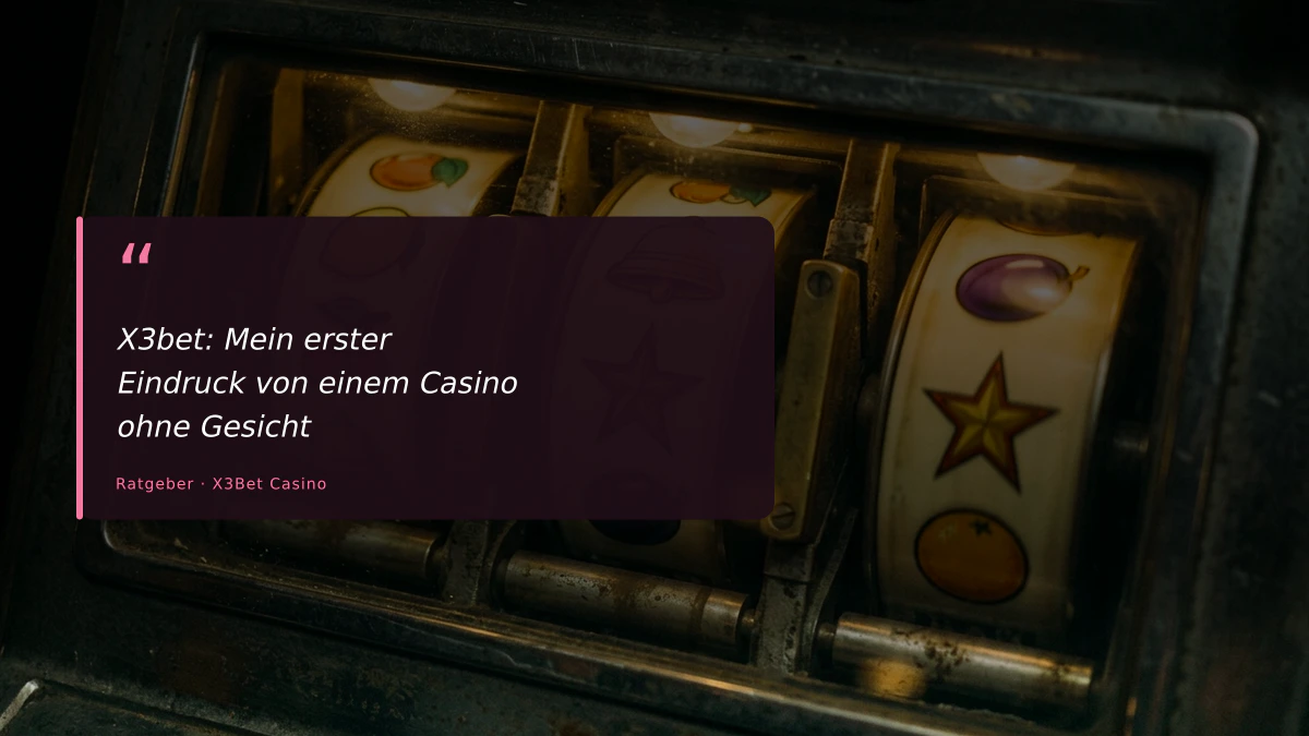 X3bet: Mein erster Eindruck von einem Casino ohne Gesicht