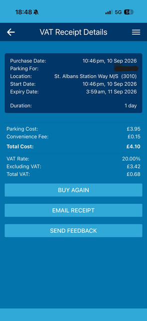 carpark receipt