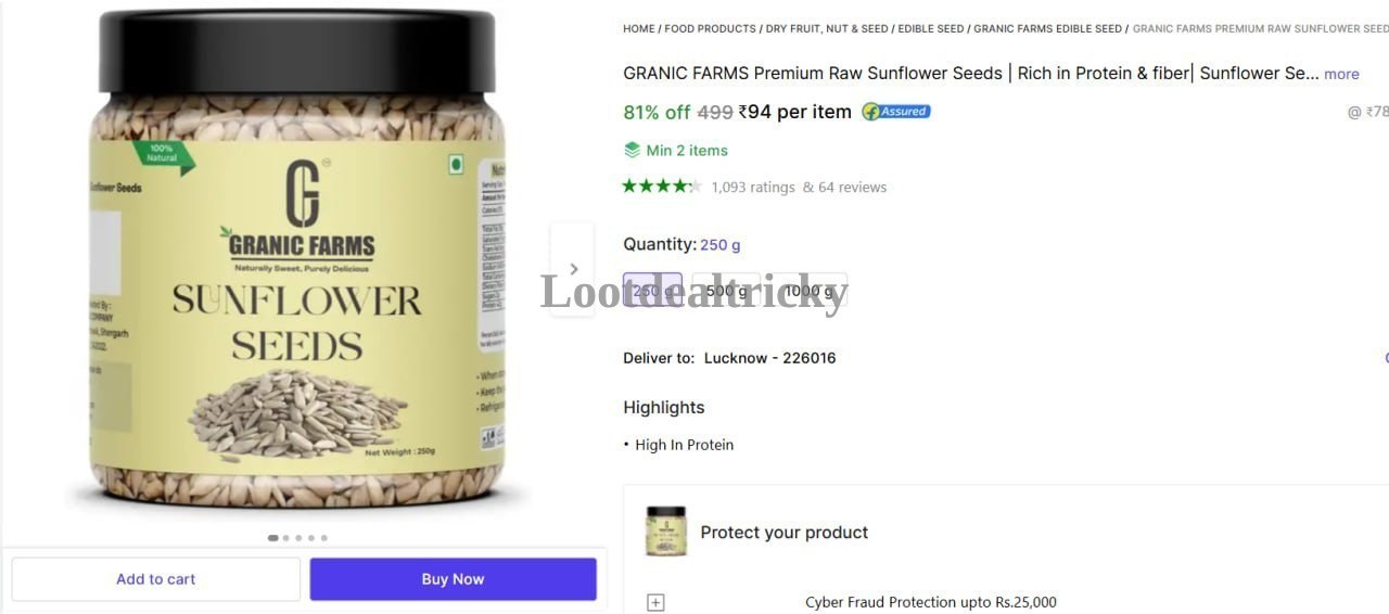 Protein Fiber Sunflower – Just ₹94 | Best Price Drop Today Protein Fiber Sunflower – Just ₹94 | Best Price Drop Today