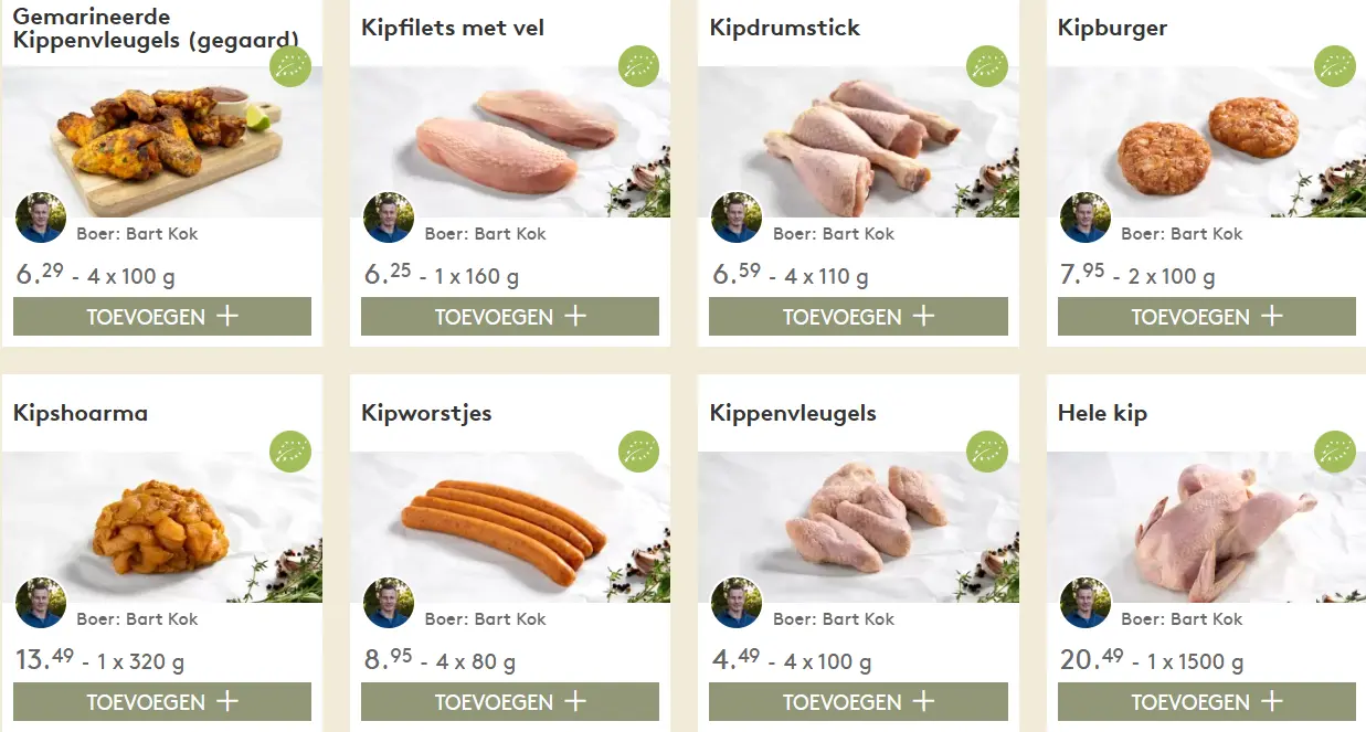 Bestel al je kipproducten producten direct bij de boer online - Kip kopen bij de boer - www.Vleeskopenbijdeboer.nl