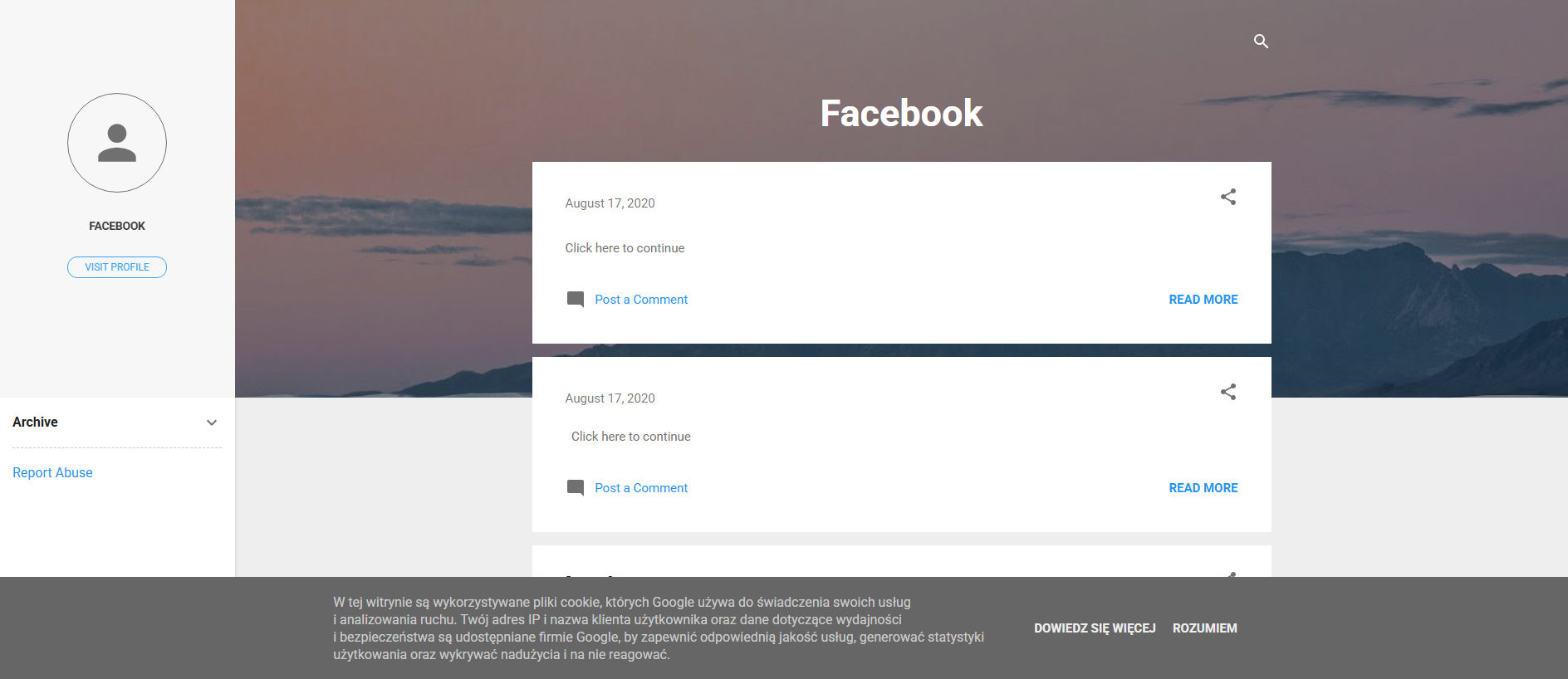 Stored capture of facebooklogin21.blogspot.com