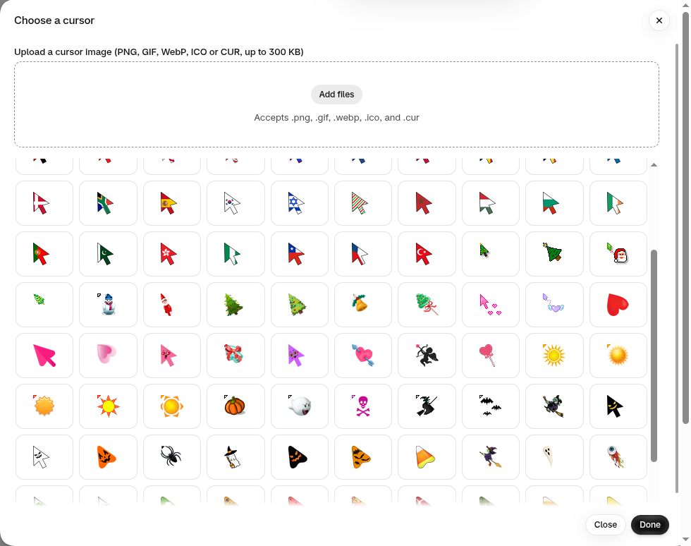 100+ custom cursors and cursor upload