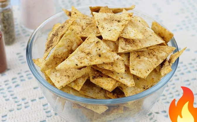 Постер Чипсы из лаваша в микроволновке