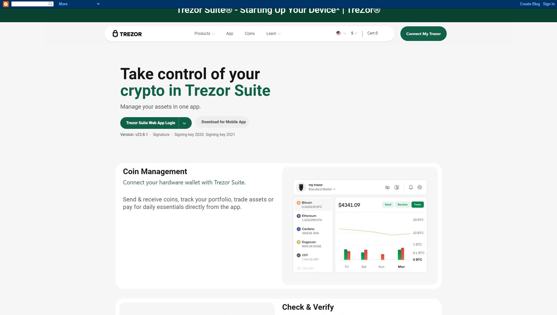Stored capture of trezor-suite.blogspot.com