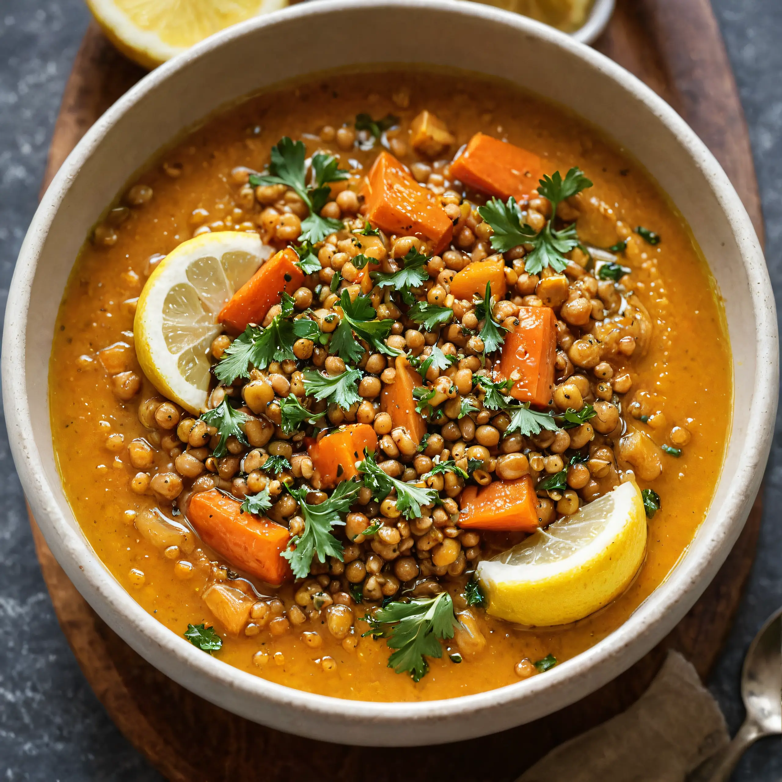 Lentil and Carrot Bowl Recipe with Spices