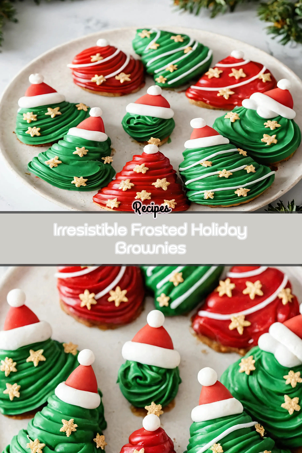 Irresistible Frosted Holiday Brownies