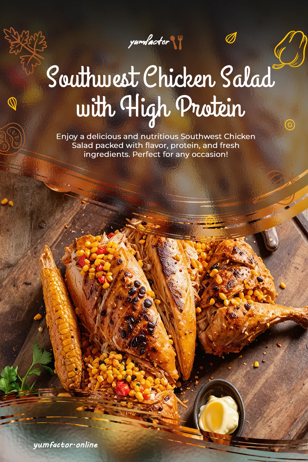 Southwest Chicken Salad with High Protein