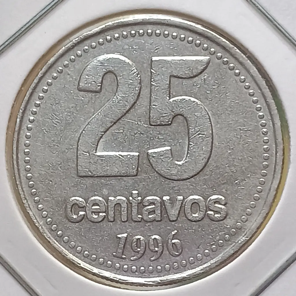 Moeda da Argentina 25 Centavos 1996 – MBC | KM#110A