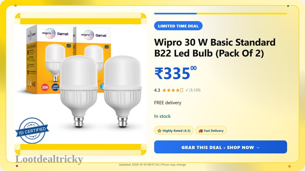   wipro 30 W – Just ₹335 | Loot Lo