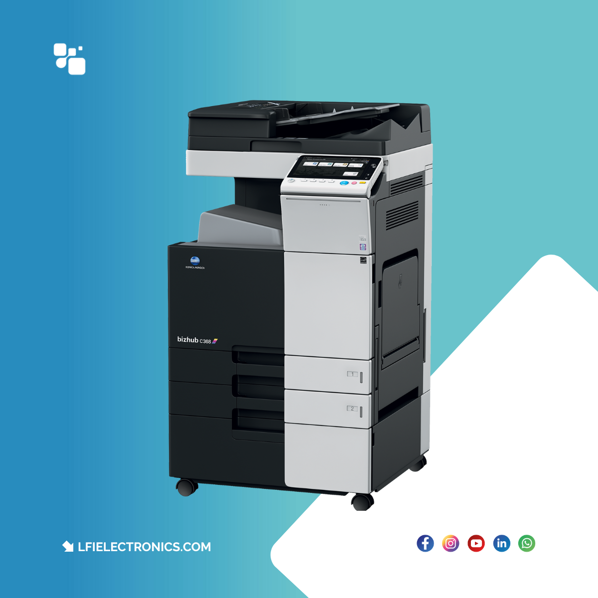 Noleggio fotocopiatrici aziende 2 Multifunzione professionale per stampa, copia e scansione proposta da LFI Electronics