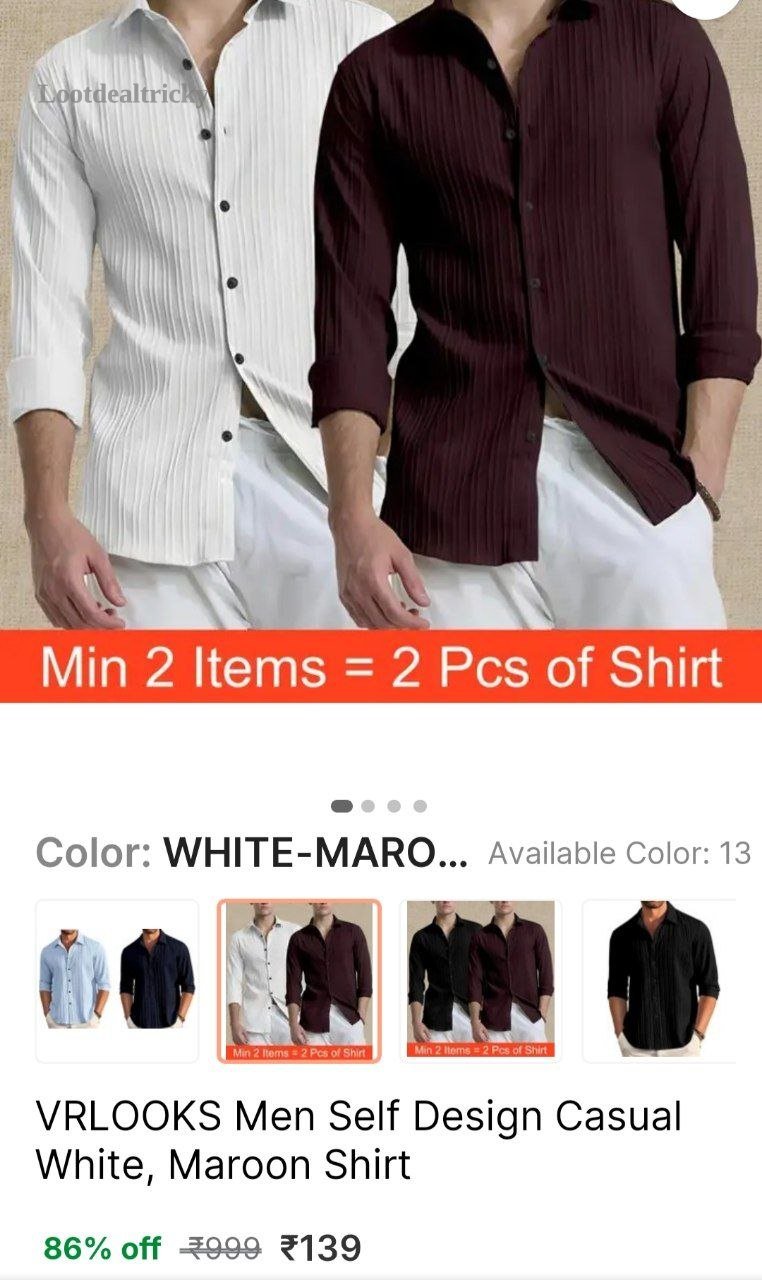 Men Self Design – Just ₹139 | Limited Time Loot Offer