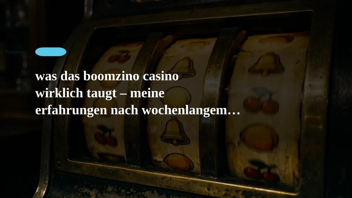 was das boomzino casino wirklich taugt – meine erfahrungen nach wochenlangem testen
