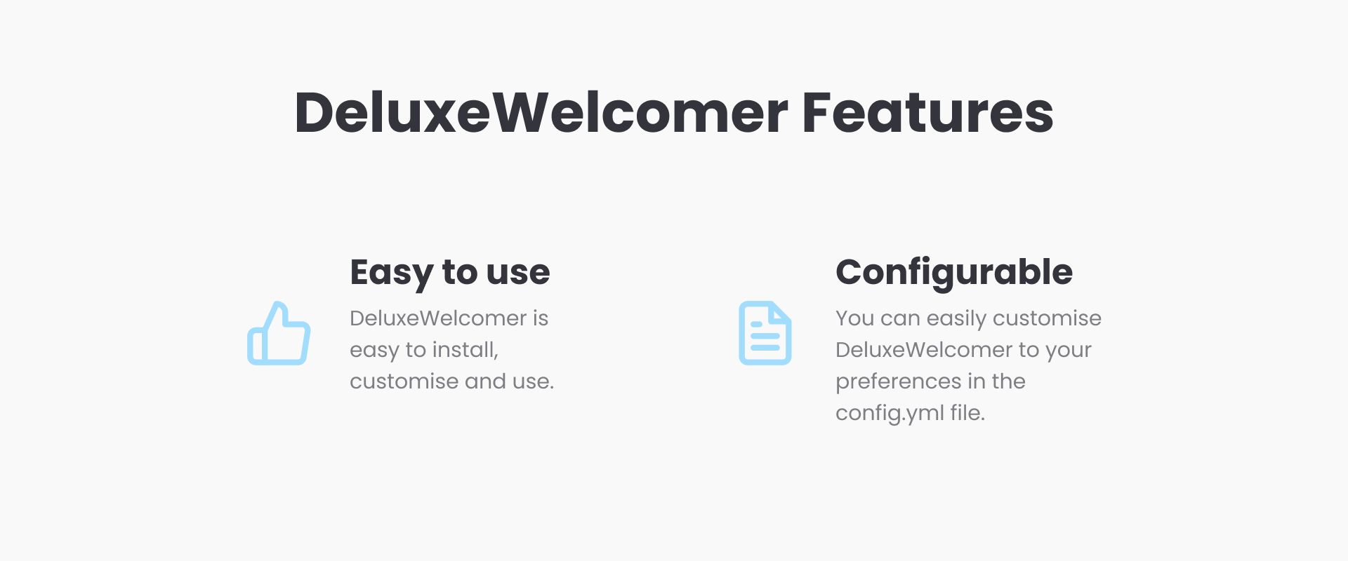 DeluxeWelcomer | SpigotMC - High Performance Minecraft Software