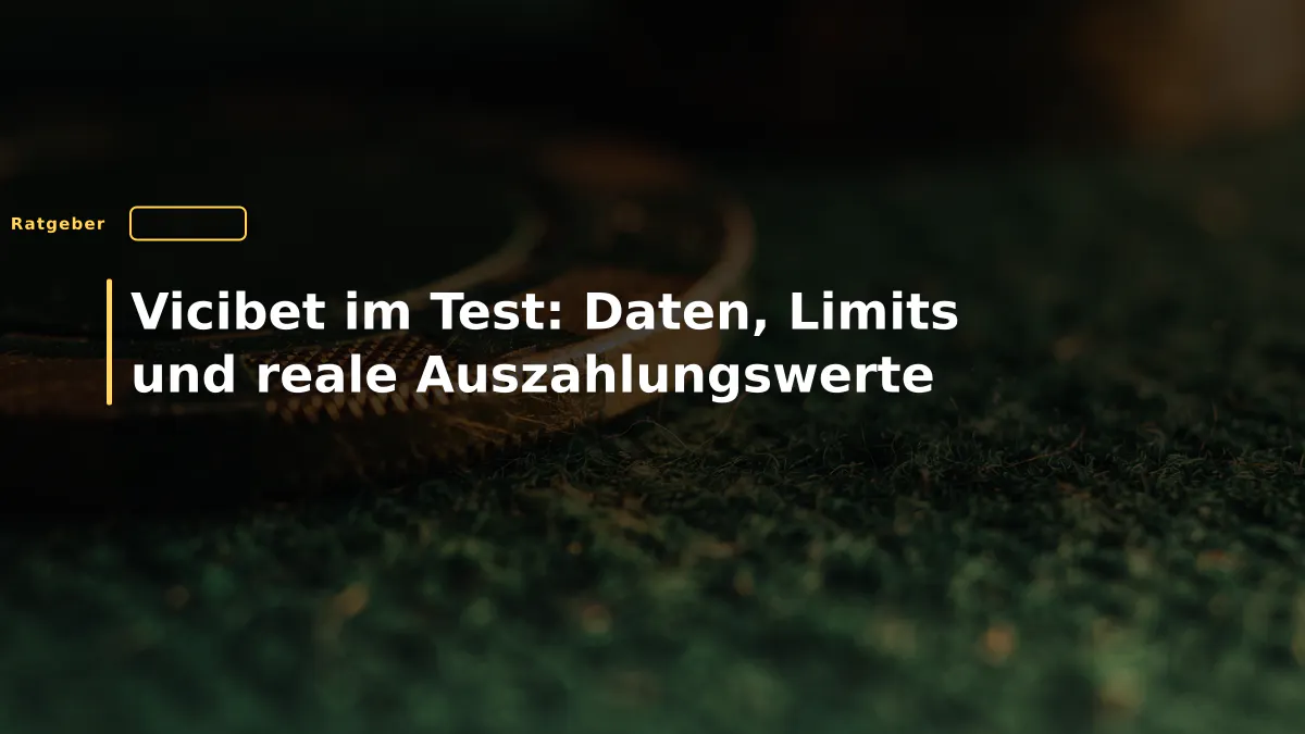Vicibet im Test: Daten, Limits und reale Auszahlungswerte