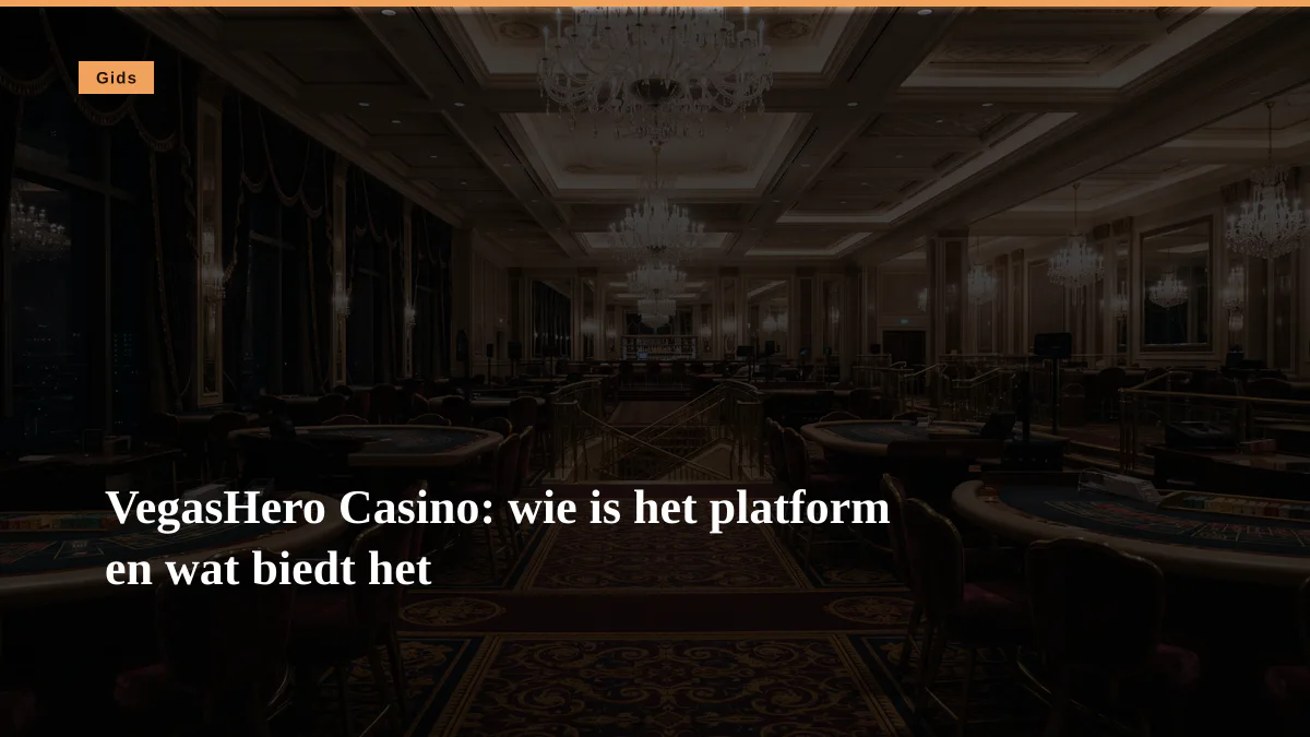 VegasHero Casino: wie is het platform en wat biedt het