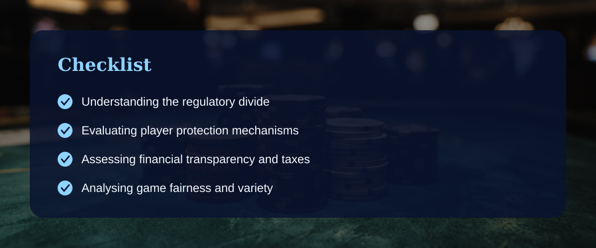 Examining the landscape of non UK licensed casino operators — Checklist