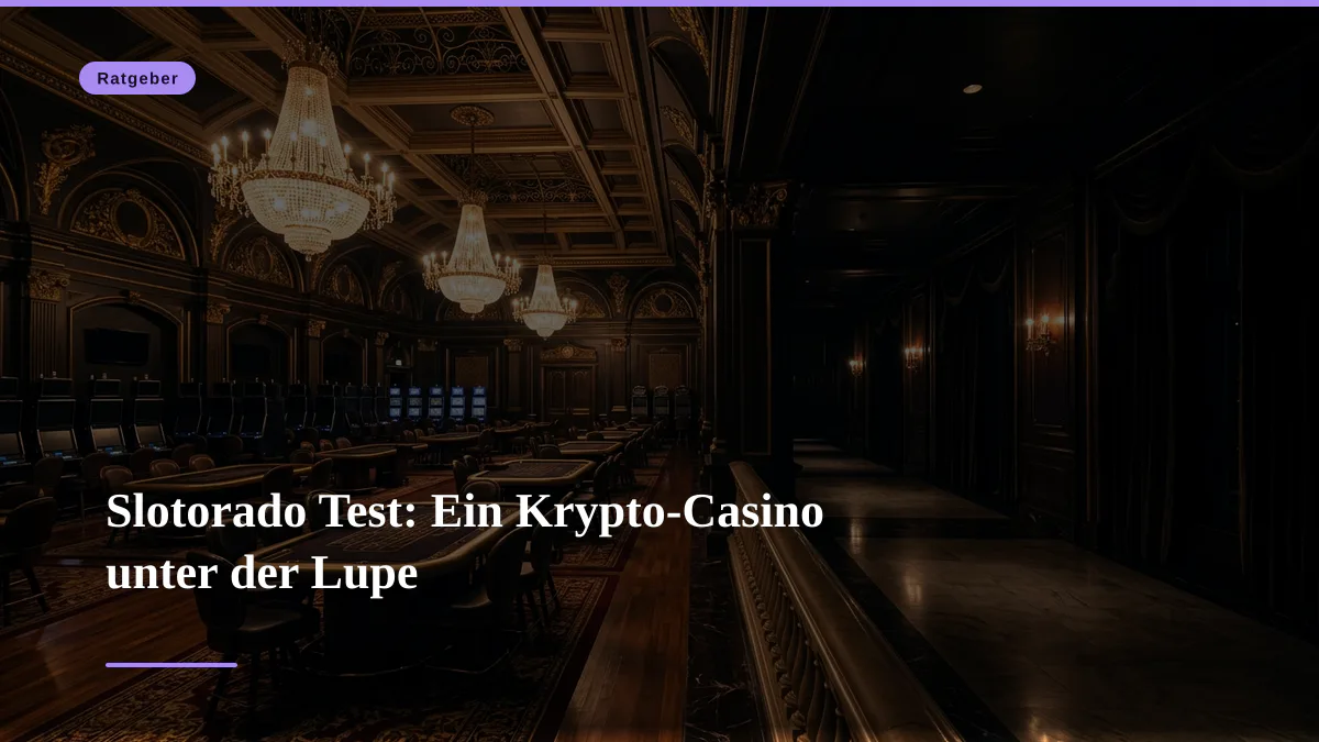 Slotorado Test: Ein Krypto-Casino unter der Lupe