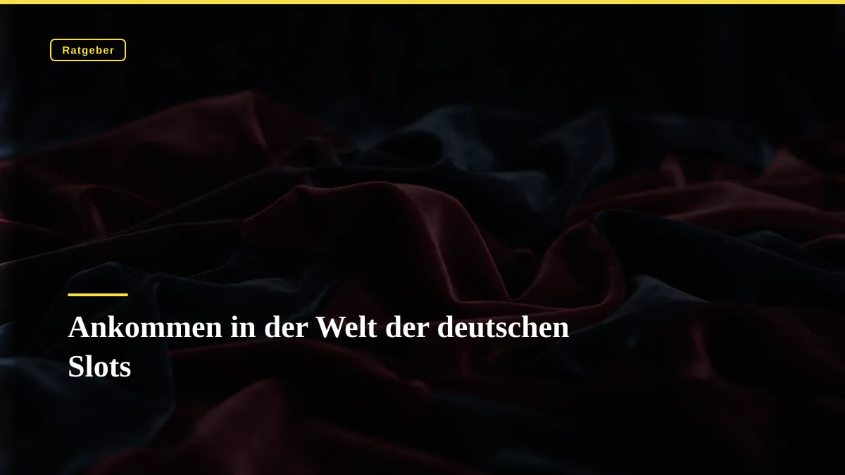 Ankommen in der Welt der deutschen Slots