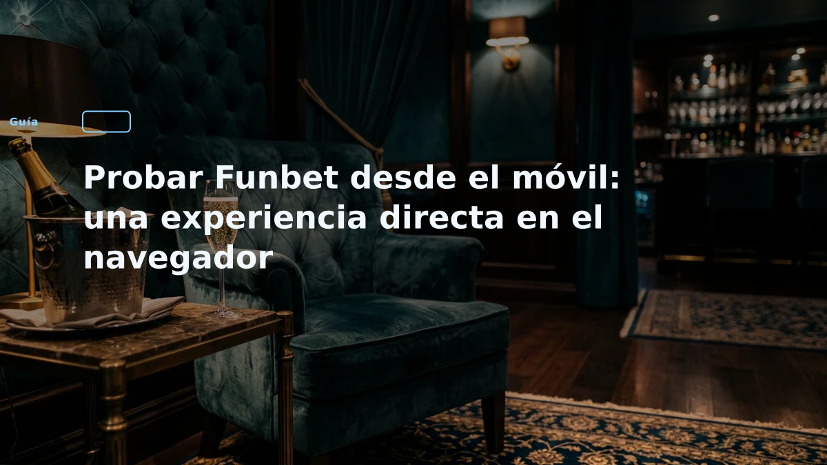 Probar Funbet desde el móvil: una experiencia directa en el navegador