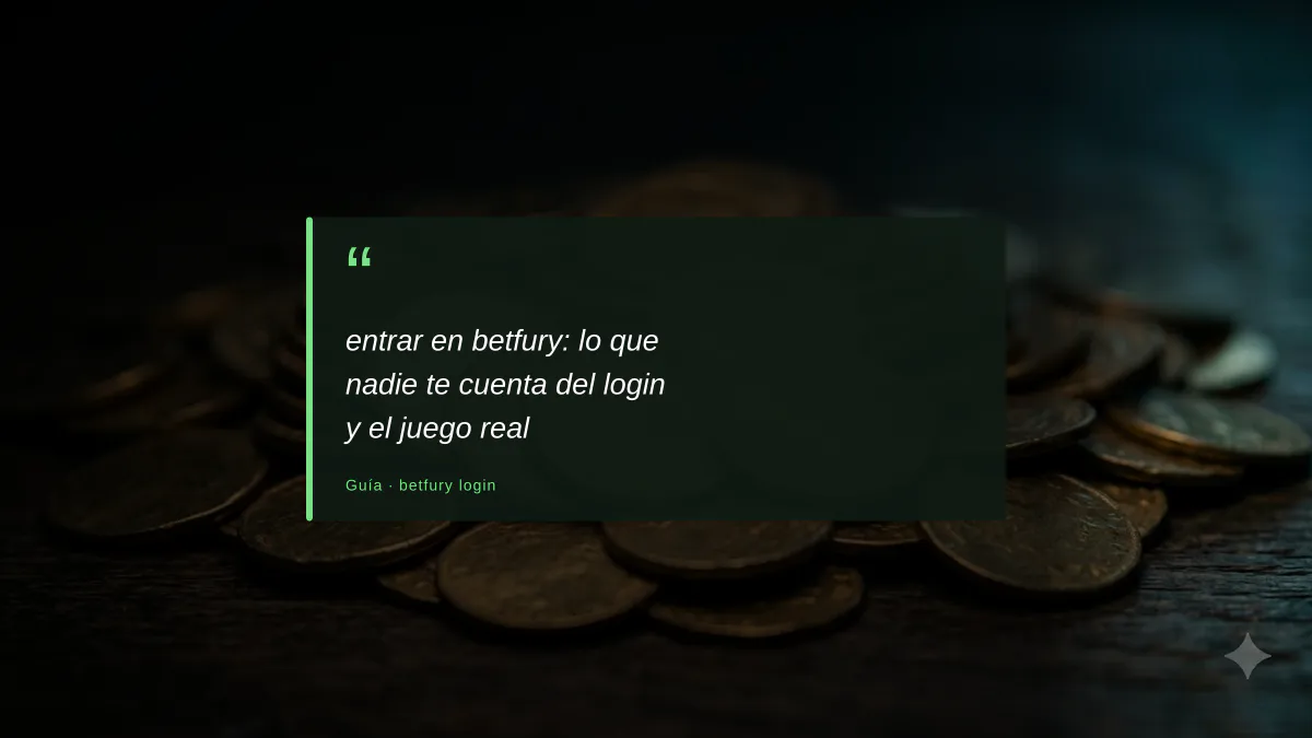entrar en betfury: lo que nadie te cuenta del login y el juego real