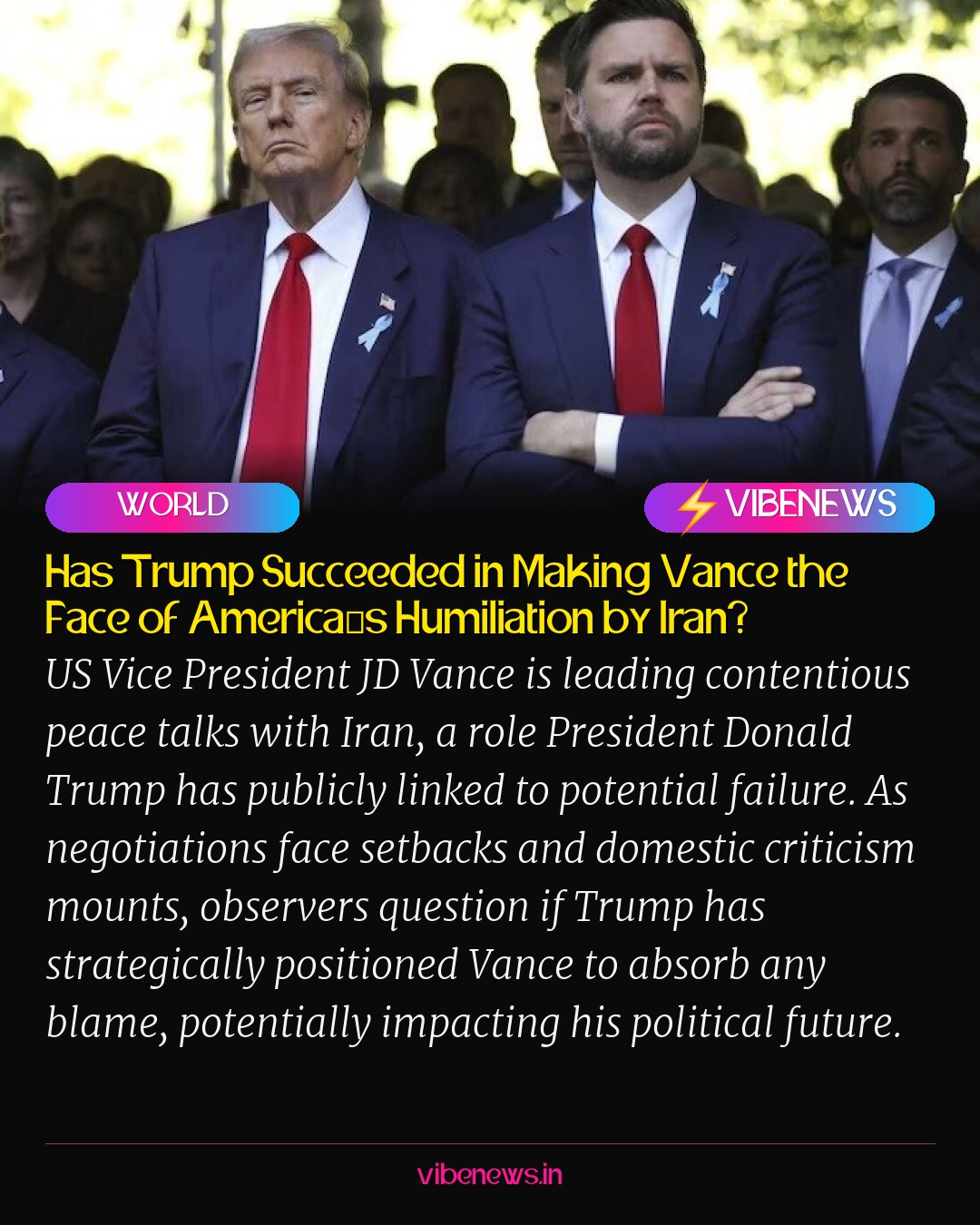 Has Trump Succeeded in Making Vance the Face of America’s Humiliation by Iran?