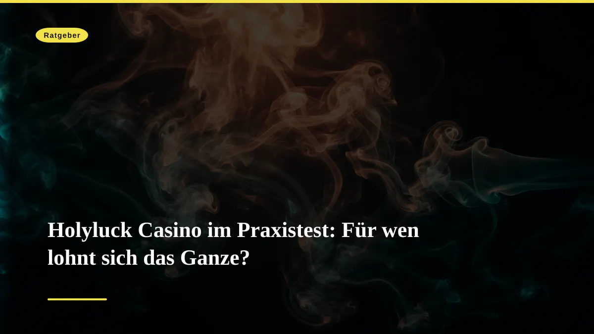 Holyluck Casino im Praxistest: Für wen lohnt sich das Ganze?