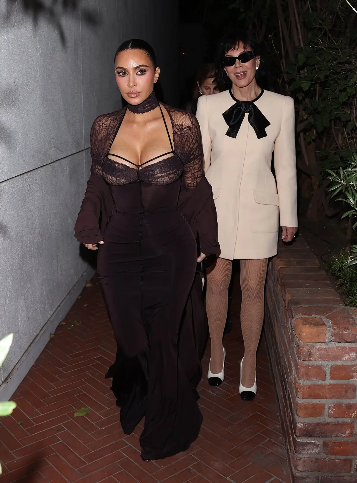 Kim Kardashian and Kris Jenner Elevate Family Dinner with Stylish Outfits