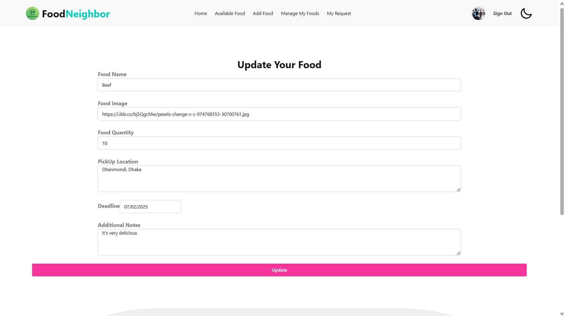 FoodNeighbor screenshot 7