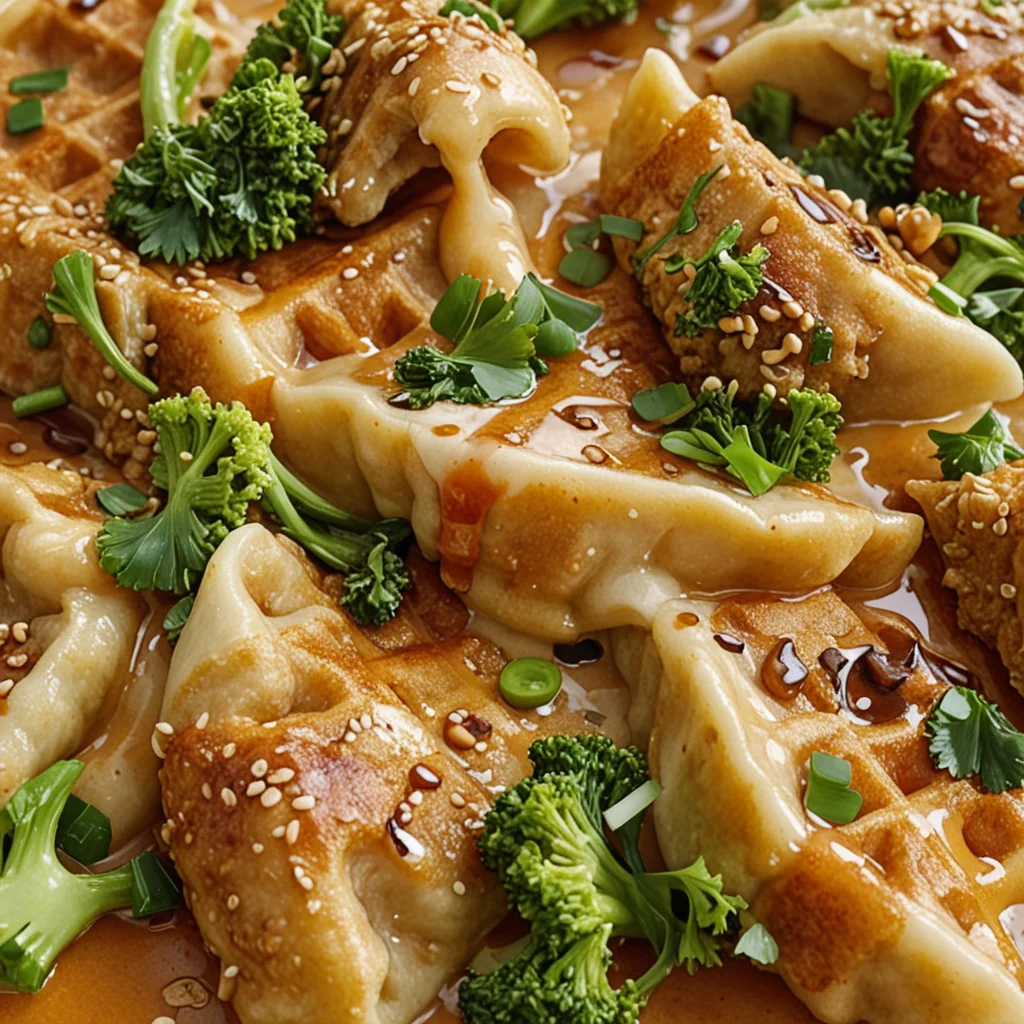 Oven-Baked Dumplings with Peanut Sauce: Satisfyingly Simple!