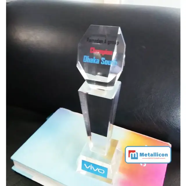 Arrow Cut Crystal Trophies