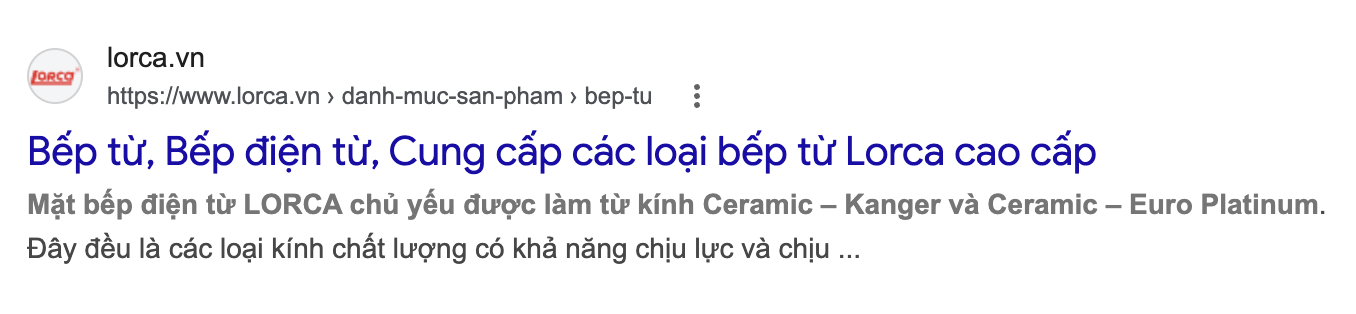 Kết quả Google cần bấm vào