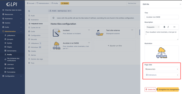 [GLPI 11] Visualisation CMDB en self-service / Suggestions, Nouvelles ...