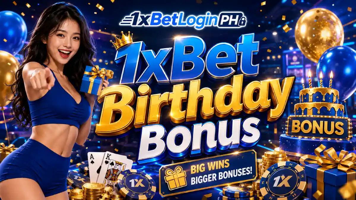 1xBet Birthday Bonus Banner