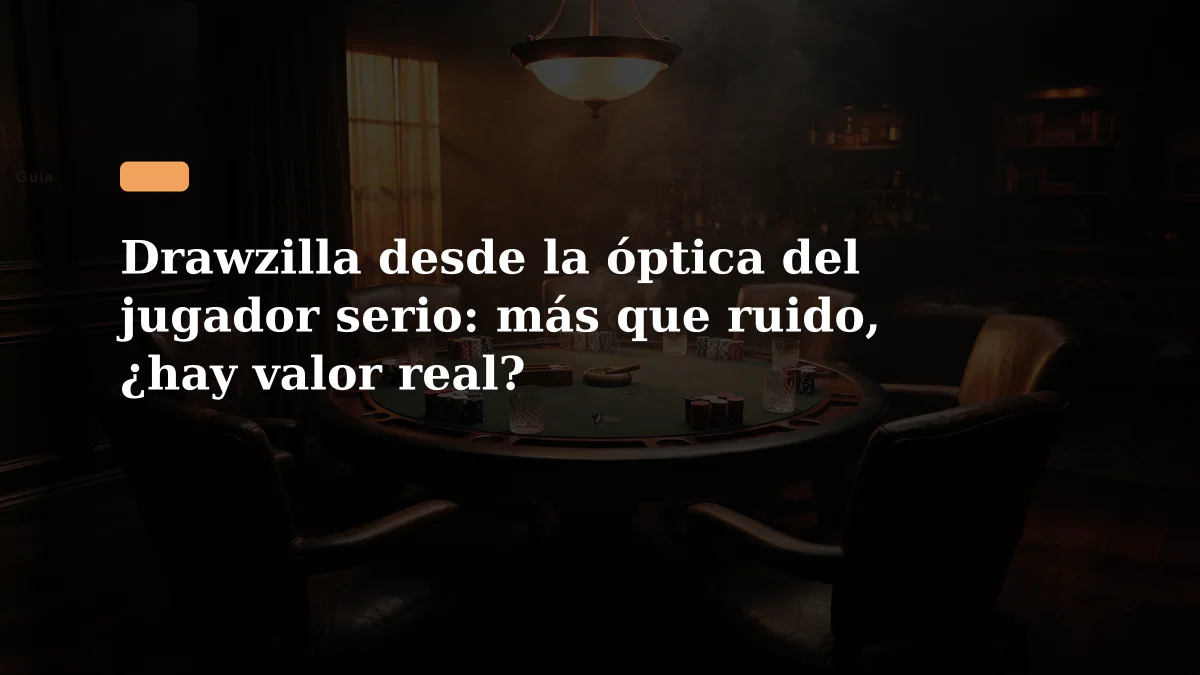 Drawzilla desde la óptica del jugador serio: más que ruido, ¿hay valor real?