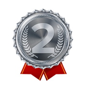 silver crown badge