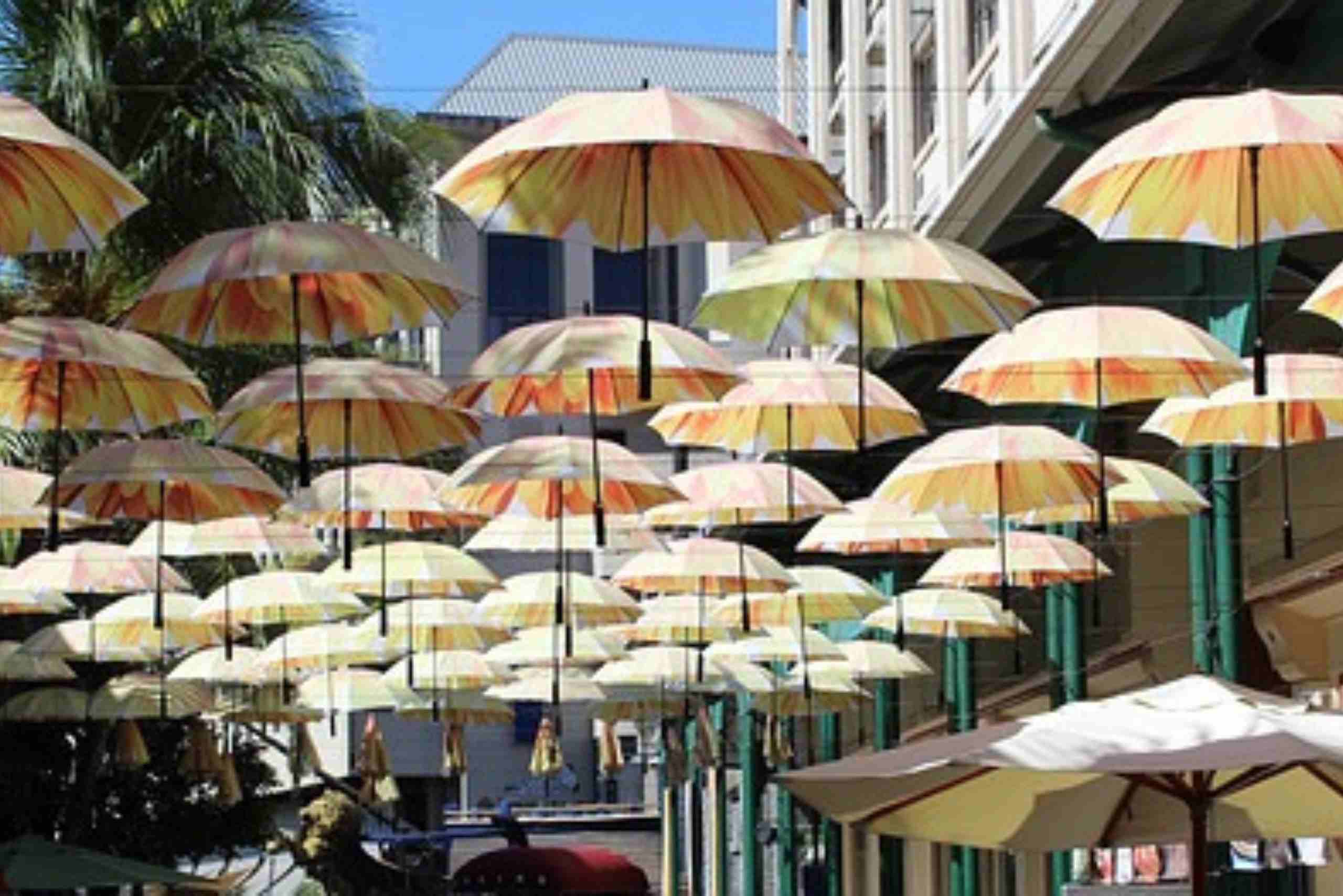 An image showing the vibrant Umbrella Square in Port Louis, Mauritius.