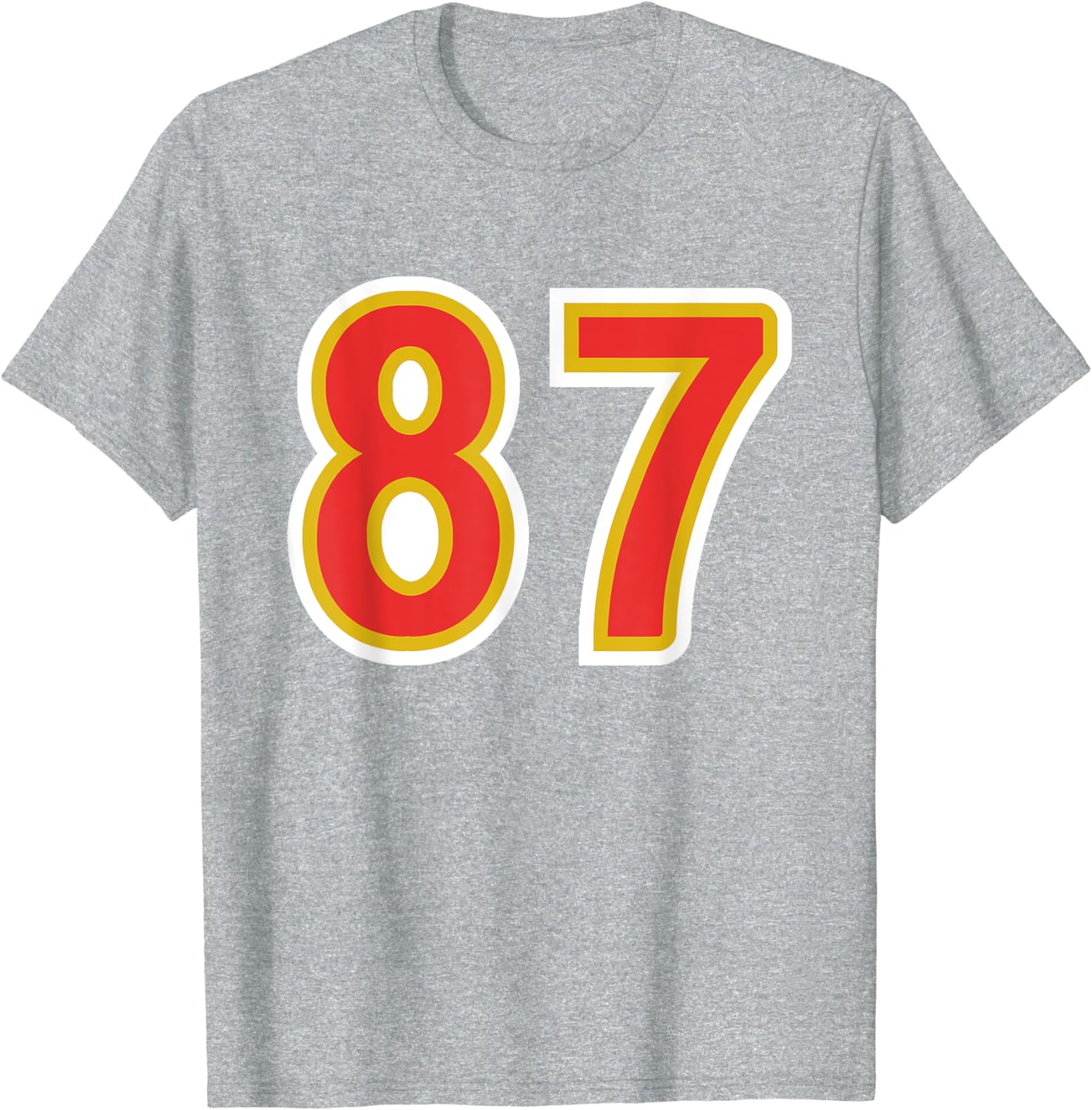 Red Number 87 Yellow White Football Soccer Basketball Unisex T-Shirt