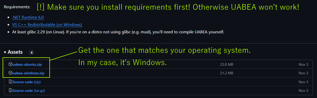 UABEA Installation Page UABEA Installation Page