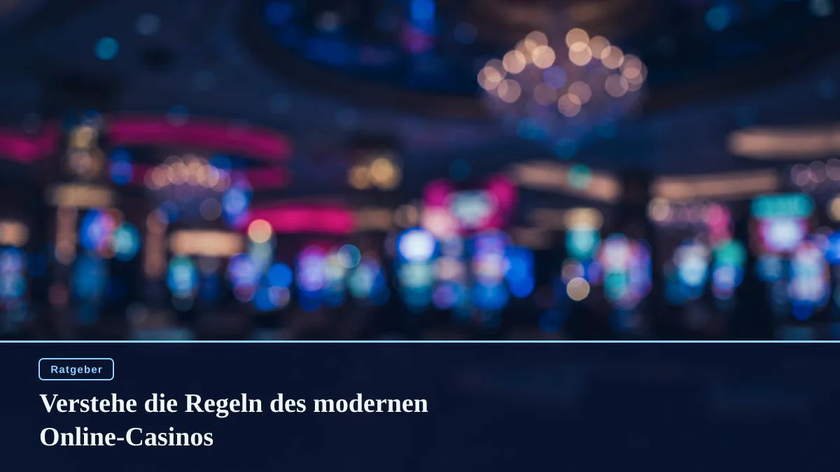 Verstehe die Regeln des modernen Online-Casinos