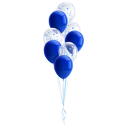 Blue Confetti Balloons PNG