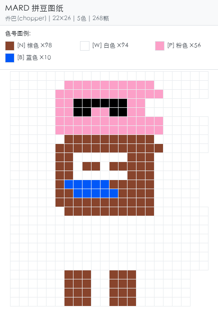 乔巴拼豆图纸