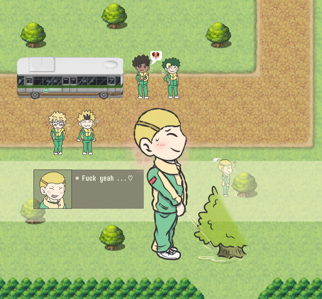 dialogue box: https://www.demirramon.com/generators/undertale_text_box_generator
bus sprite: https://www.pinterest.de/pin/399976010655954074/
bases for proportions: https://raspawdelgamer.blogspot.com/2021/01/rpg-maker-mv-sprites-base.html