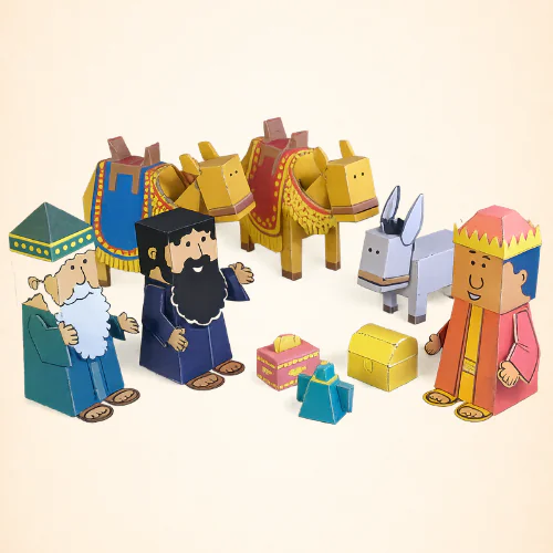 Brinquedo bíblico de papel para imprimir e montar — modelo 15