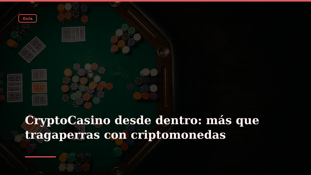 CryptoCasino desde dentro: más que tragaperras con criptomonedas