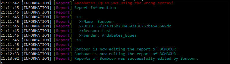 Report System - Bungee | SpigotMC - High Performance Minecraft