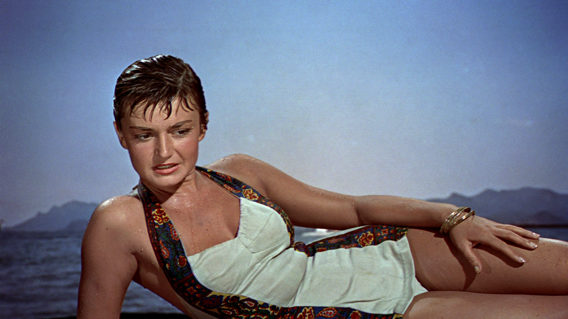 Brigitte Auber in To Catch a Thief (1955, dir. Alfred Hitchcock) 2012 Paramount Blu-ray screenshot