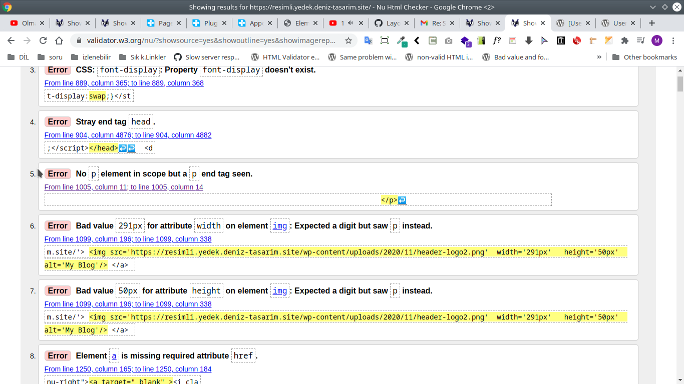 HTML Validator Error No P Element In Scope But A P End Tag Seen WordPress